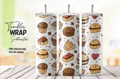 Cookies pattern tumbler wrap sublimation Product Image 1