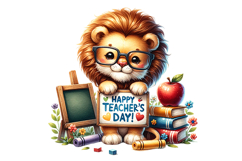 Cute Lion Clipart - PNG File Product Image 2