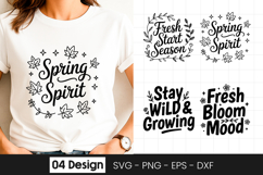 Spring Spirit Floral Positive SVG PNG Product Image 1