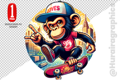 Cute Monkey Clipart - PNG File Product Image 2