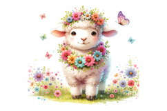 Cute Sheep Clipart - PNG File Product Image 2