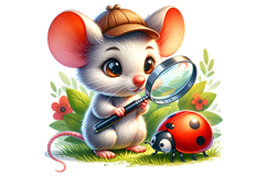 Cute Mouse Clipart - PNG File Product Image 1
