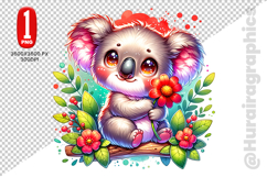 Cute Koala Clipart - PNG File Product Image 2