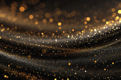 Golden Glitter Sparkle Background with Black Bokeh Product Image 1