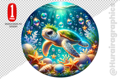Cute Turtle Clipart - PNG File Product Image 2