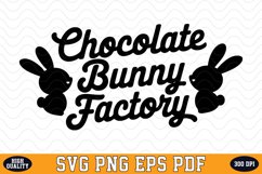 Chocolate Bunny Factory SVG Design | SVG Cut files Product Image 1