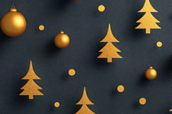 A festive holiday background with gold ornaments &amp; Christmas Product Image 1