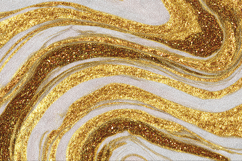 Gold Glitter Marble Texture Background | White Swirl Pattern Product Image 1