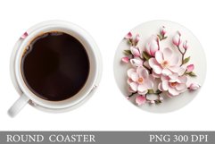 3D Flowers Coaster. 3D Spring Flowers Coaster Sublimation Product Image 1