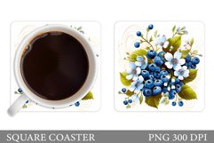 Berries Coaster Design. Summer Coaster Sublimation Product Image 1