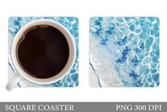Butterflies Coaster Sublimation. Sea Coaster Design Product Image 1