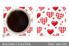 Hearts Coaster Design. Hearts Coaster Sublimation Product Image 1