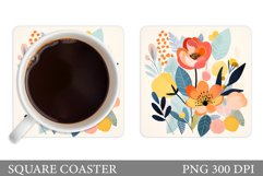 Flowers Coaster Design. Flowers Coaster Sublimation Product Image 1