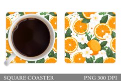 Orange Coaster Design. Fruits Coaster Sublimation Product Image 1