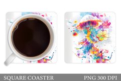 Jellyfish Coaster Design. Jellyfish Coaster Sublimation Product Image 1