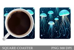 Jellyfish Coaster Sublimation. Jellyfish Sublimation Product Image 1