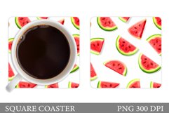 Watermelon Coaster Design. Summer Coaster Sublimation Product Image 1