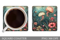 Sea Coaster Design. Jellyfish Coaster Sublimation Product Image 1