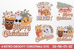 Retro Groovy Christmas SVG Product Image 1
