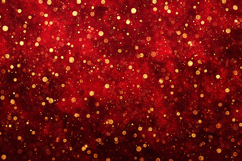 A vibrant red background with scattered golden glitter dots Product Image 1