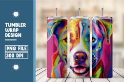 Colorful dog tumbler warp design Product Image 1