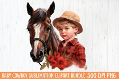 Baby Cowboy Sublimation Clipart Product Image 1