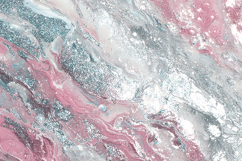 Pink, silver, and white swirling patterns Product Image 1