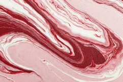A vibrant abstract art piece featuring swirling red &amp; white Product Image 1