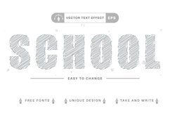 Set 10 School Editable Text Effects | Font Styles Product Image 2