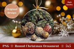 Christmas Balls Ornament PNG, Christmas Tree Ornament Design Product Image 1