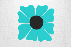 Blue Modern Petal Flower Embroidery Design Product Image 1