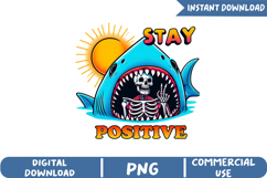 Stay Positive Sublimation, Hello Summer Png Product Image 1