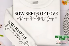 Sow seeds of love reap fields of joy Sleeve SVG PNG Product Image 1