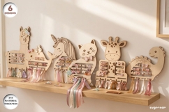 Girls Hair Bow Holder SVG Bundle | Glowforge | Laser Cut Product Image 1