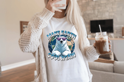 Make earth cool again PNG PNG Sublimation | Earth Day PNG De Product Image 1