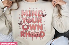 Mind your own rhood PNG, Retro Mama Sublimation PNG Product Image 1