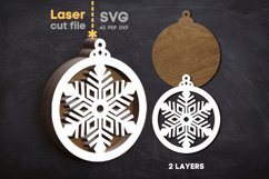 Christmas Ornament SVG laser cut file for Glowforge Product Image 2