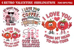 Retro Valentine Sublimation PNG Product Image 1