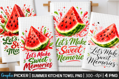Summer Kitchen Towel Sublimation, Trendy Summer PNG, Summer Product Image 1