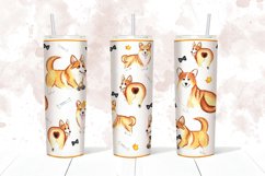 Cute corgi tumbler design, Welsh corgi skinny tumbler 20 oz Product Image 1