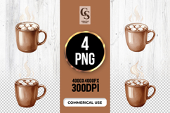 Brown Coffee Mug Clipart Sublimation PNG Product Image 1