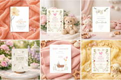 Baby Shower Invitation Canva Mockups Product Image 1