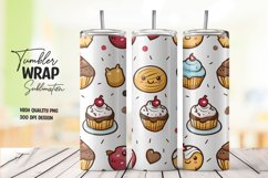 Cookies pattern tumbler wrap sublimation Product Image 1