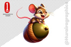 Cute Mouse Clipart - PNG File Product Image 2