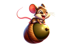 Cute Mouse Clipart - PNG File Product Image 1