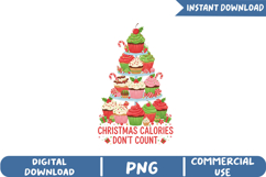 Funny Cupcake Christmas Sublimation, Chrismas Png Product Image 1
