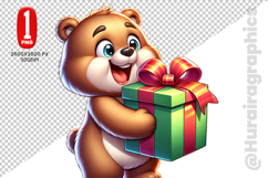 Cute Bear Clipart - PNG File Product Image 1