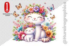 Cute Cat Clipart - PNG File Product Image 1