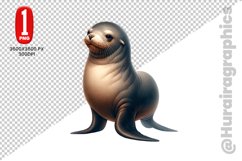 Cute Sea Lion Clipart - PNG File Product Image 1