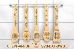 Sunflower Wooden Spoons Svg, Sunflower lovers Svg Product Image 1